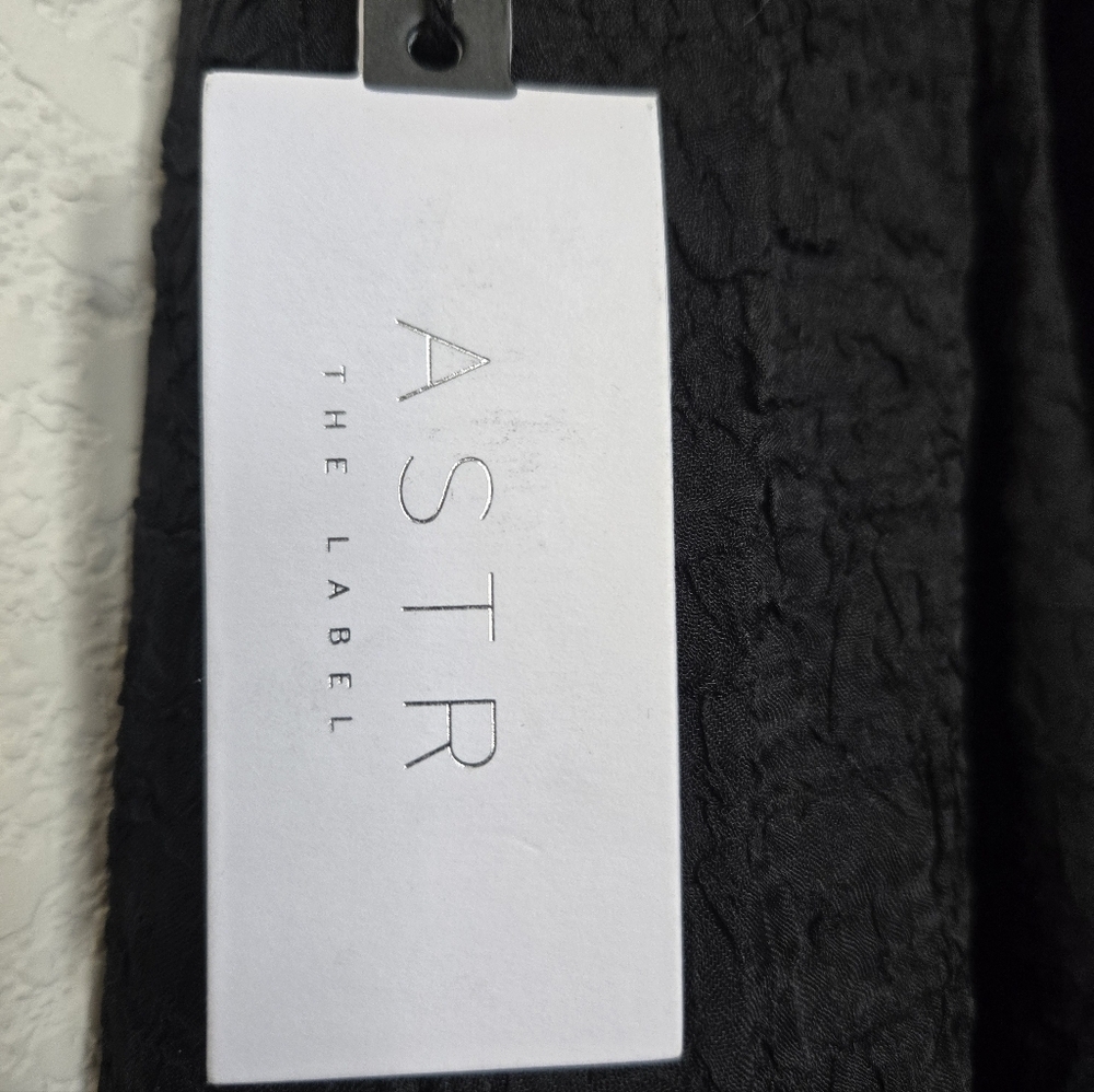 NWT, ASTR Black Ruffle-Strap Maxi Dress.Size M - Picture 10 of 12